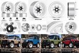 Beadlock stamped steel wheel Rims 1 inch for 1/18 scale