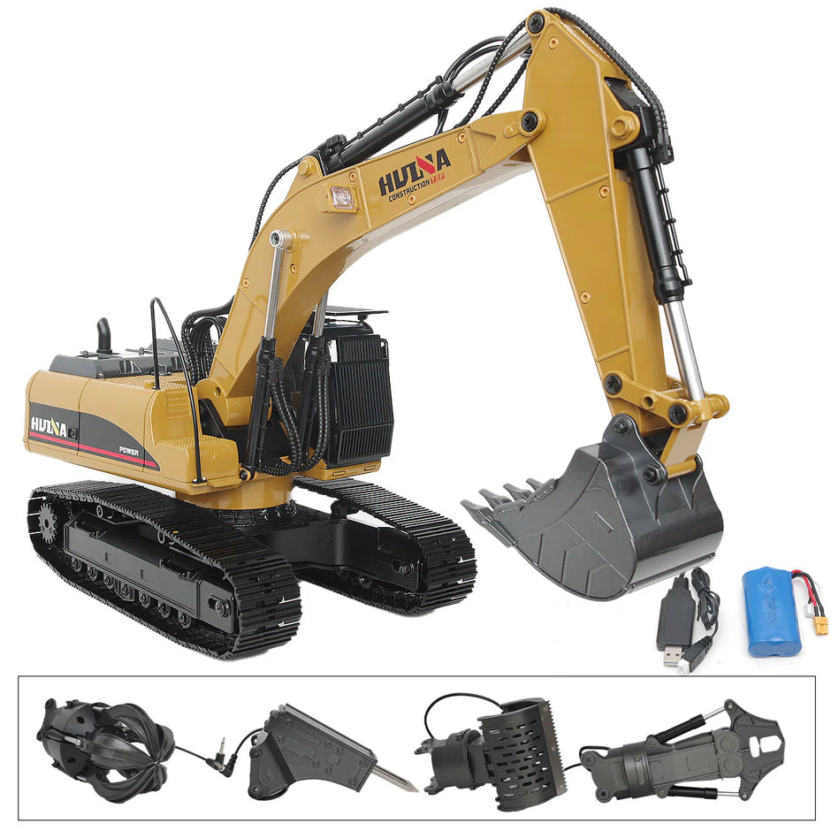 HUINA 1580 1:14 ALL METAL REMOTE CONTROL EXCAVATOR V5 (2026 MODEL)