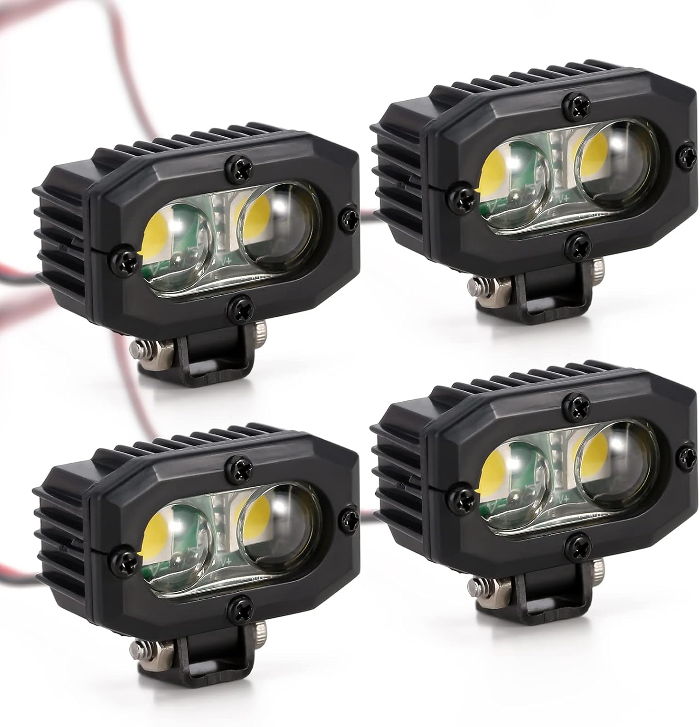 INJORA RC Car Bright LED Lights Headlight Spotlight for 1/10 RC Crawler Axial SCX10 90046 Wraith Capra Redcat Gen8 VS4-10,20 * 15mm