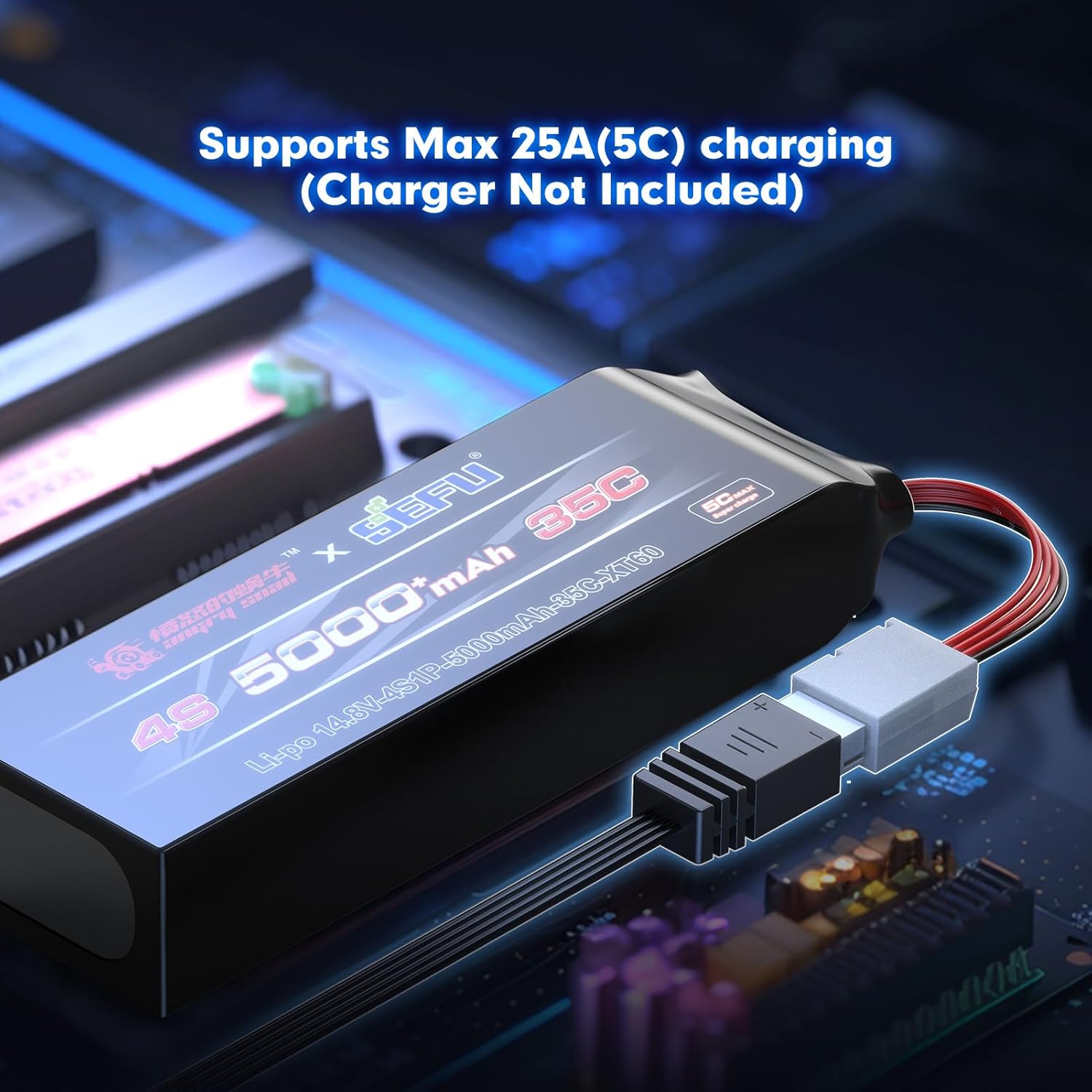 4S 35C 14.8V 5000mah Lipo Battery XT60 Plug
