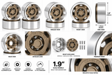 1.9 inch Metal Beadlock wheel rims