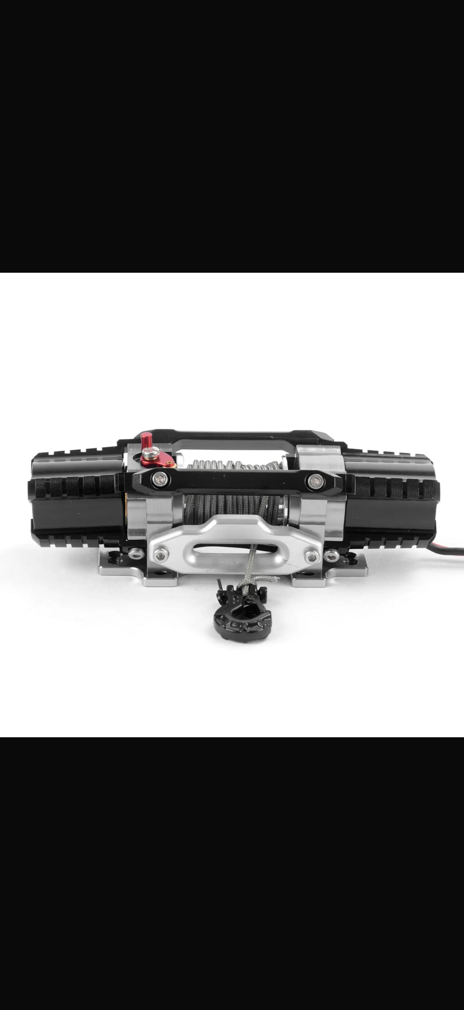 RC Electric Winch Heavy Duty With Synthetic Rope & Metal Hook - Recovery Winch For RC Crawlers.