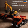 Huina 1319 RC Tractor Truck with Excavator & Trailer 1:18