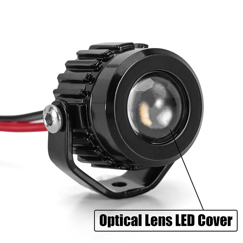 INJORA Super Bright LED Lights for 1/10 1/8 RC Crawlers (Aluminium, White)