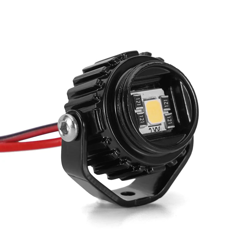 INJORA Super Bright LED Lights for 1/10 1/8 RC Crawlers (Aluminium, White)