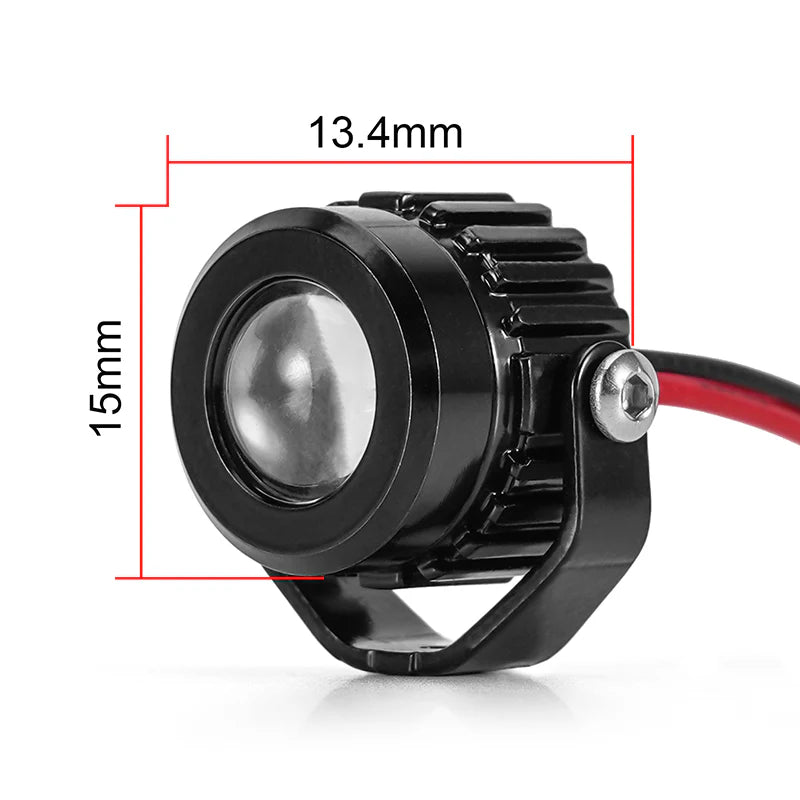INJORA Super Bright LED Lights for 1/10 1/8 RC Crawlers (Aluminium, White)