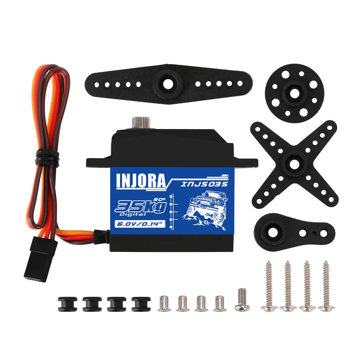 INJORA INJS035 35KG Large Torque Waterproof Metal Gear Digital Servo for RC Model