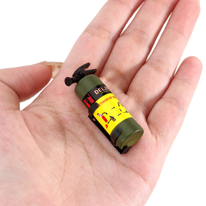 INJORA Mini Plastic Fire Extinguisher with Sticker, Scale Accessories for 1/10 RC Crawler