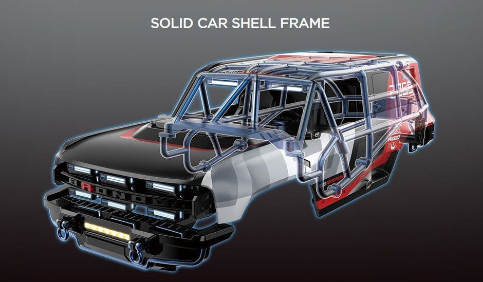 MJX Hyper Go H8P 1/8 Scale Ford Bronco Baja 1000 RC Car – 2-Speed, Sensored Brushless, Diff Lock, App-Tuned Performance