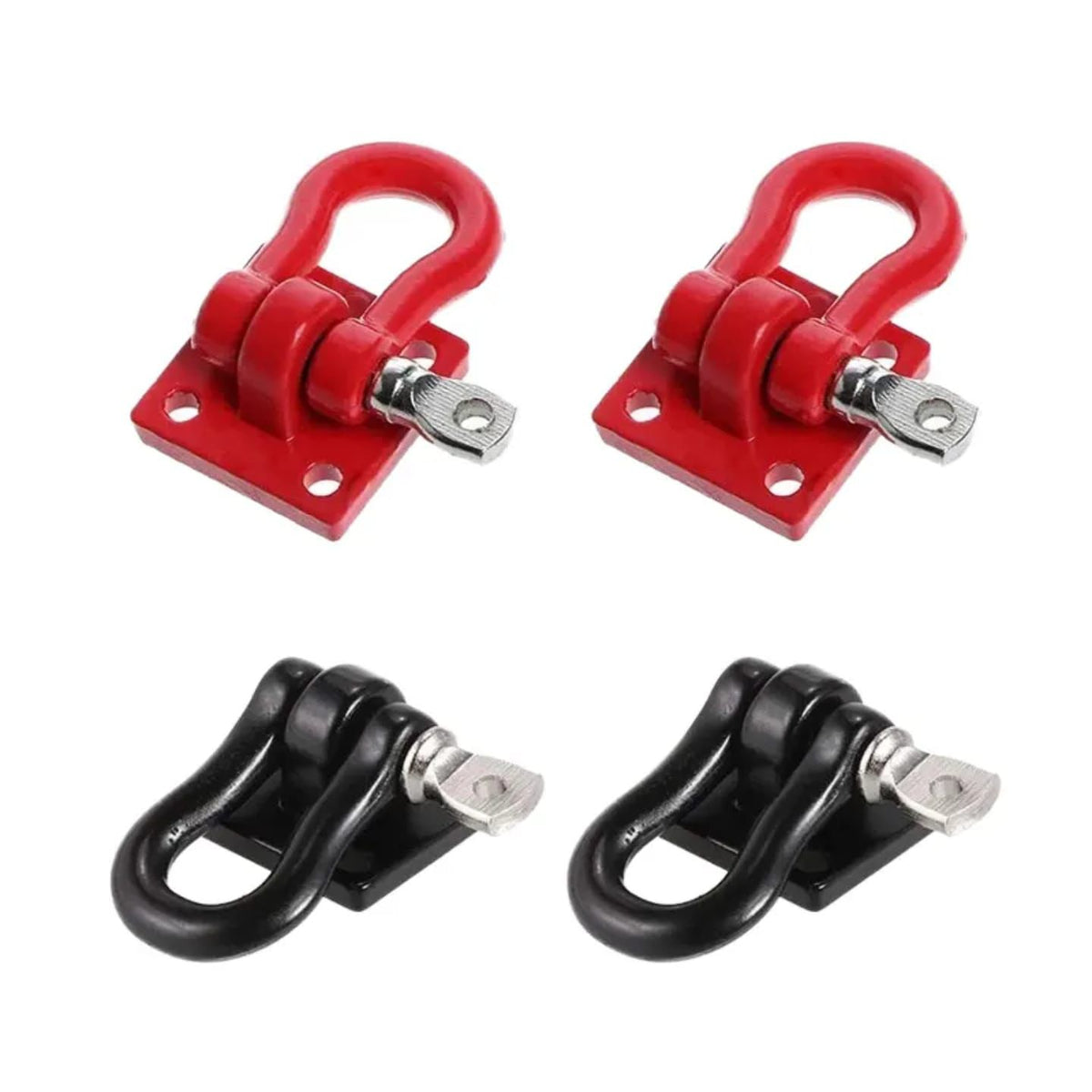 Heavy Duty Tow Shackles / D-Ring Mounts – Red & Black