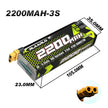 Rlaarlo 11.1V 2200mah 3S Lipo Battery XT60 Plug