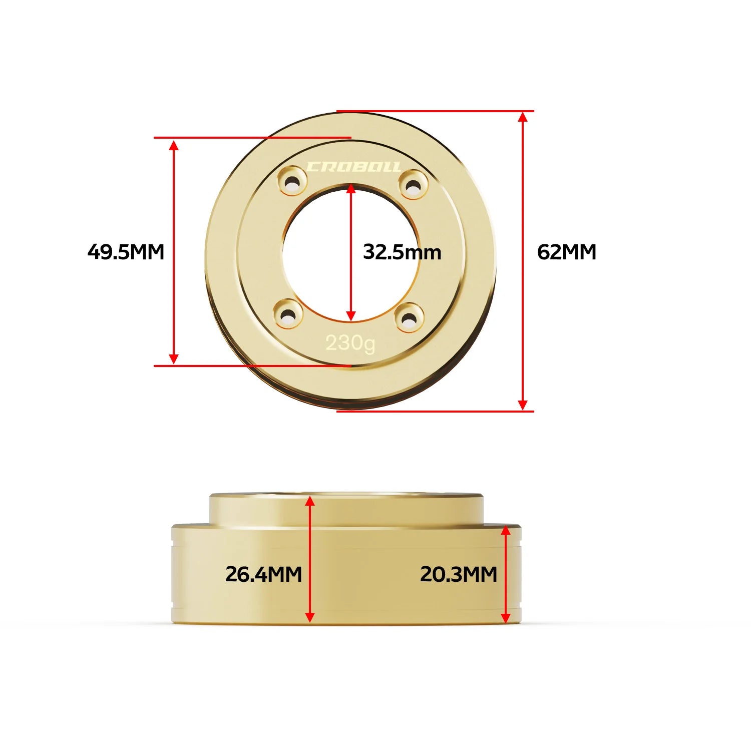 Heavy Weight Brass Outer Portal Drive Housin for MK-07