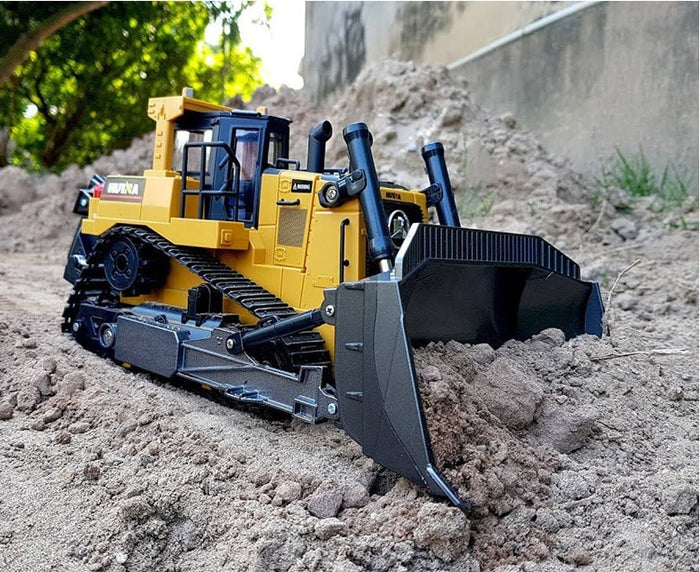 HUINA 1554 RC Bulldozer Rc Bagger Crawler Excavator 2.4G Remote Control Cars RC trucks for Adults RC Tractor Bagger Trailer