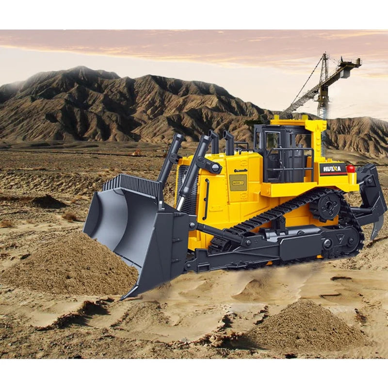 HUINA 1554 RC Bulldozer Rc Bagger Crawler Excavator 2.4G Remote Control Cars RC trucks for Adults RC Tractor Bagger Trailer