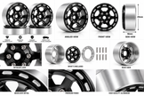 1.9 inch Metal beadlock wheel rims