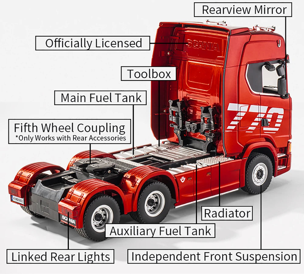 Huina 1501 Silver (Scania) RC Hauler/Semi Truck India