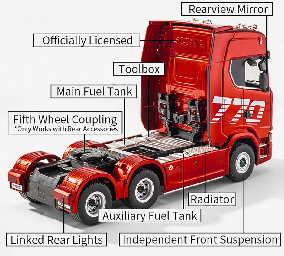 Huina 1501 Silver (Scania) RC Hauler/Semi Truck India