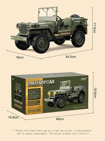 JJRC C8815 RTR Willys Military Jeep RC Truck 4WD Off-Road Climbing Vehicle