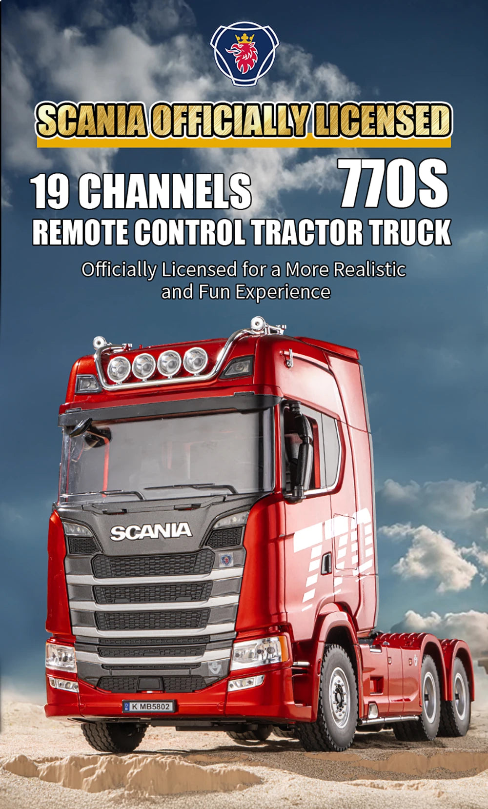 Huina 1501 Silver (Scania) RC Hauler/Semi Truck India