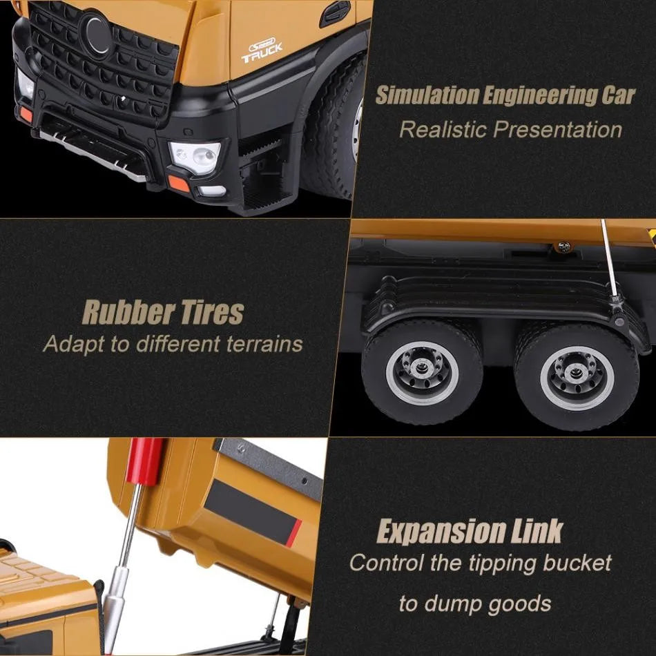 Huina 1573 1:14 RC Dump Truck India