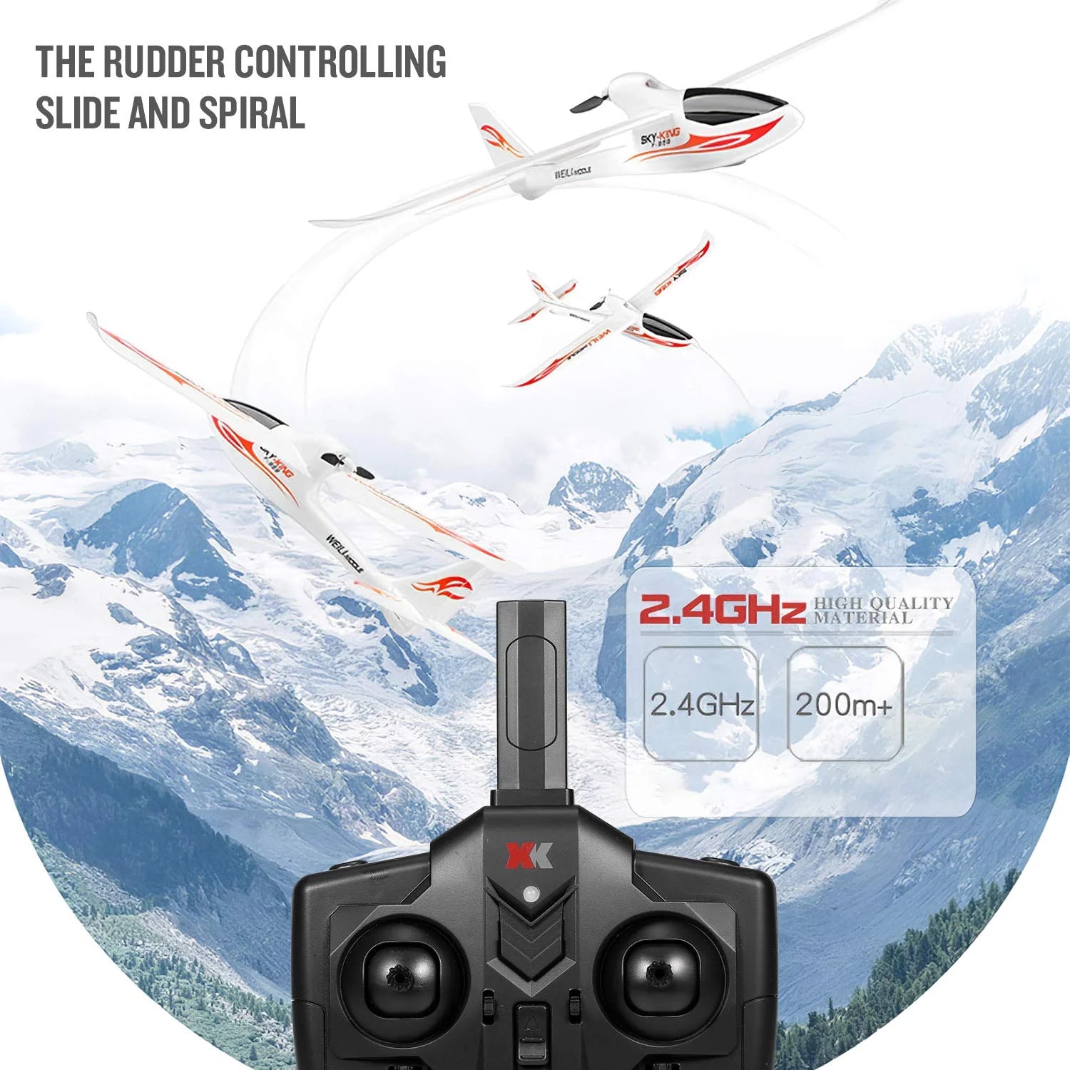 WLTOYS F959S Sky-King 2.4G 3CH 6-Axis RTF RC Glider