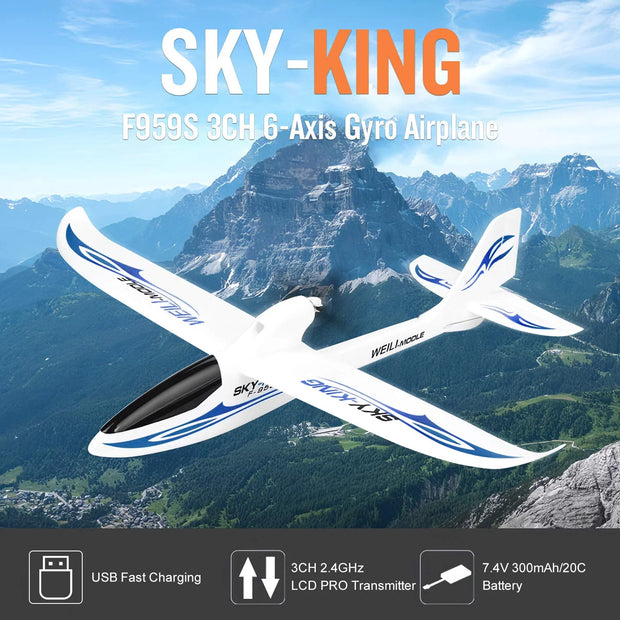 WLTOYS F959S Sky-King 2.4G 3CH 6-Axis RTF RC Glider