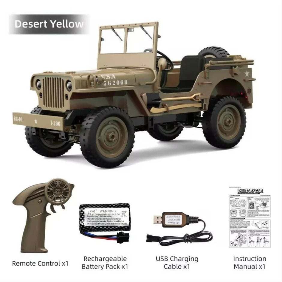 JJRC C8815 RTR Willys Military Jeep RC Truck 4WD Off-Road Climbing Vehicle