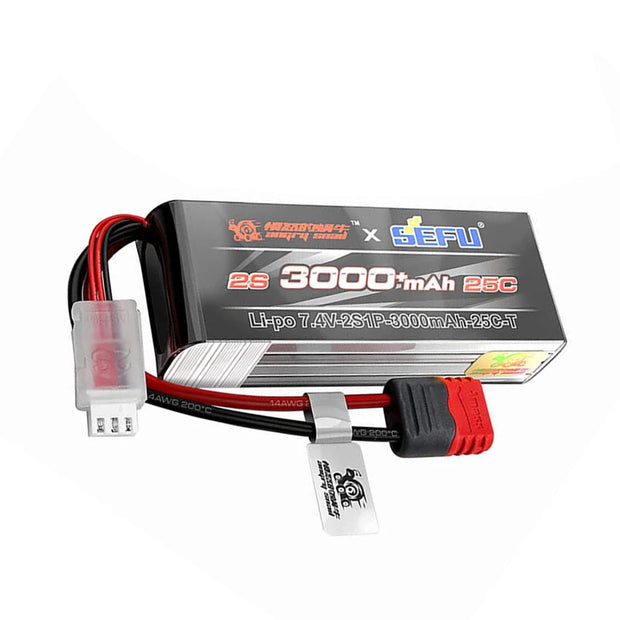 MJX 2S 7.4V 25c 3000mAh L I-PO Battery with T-plug