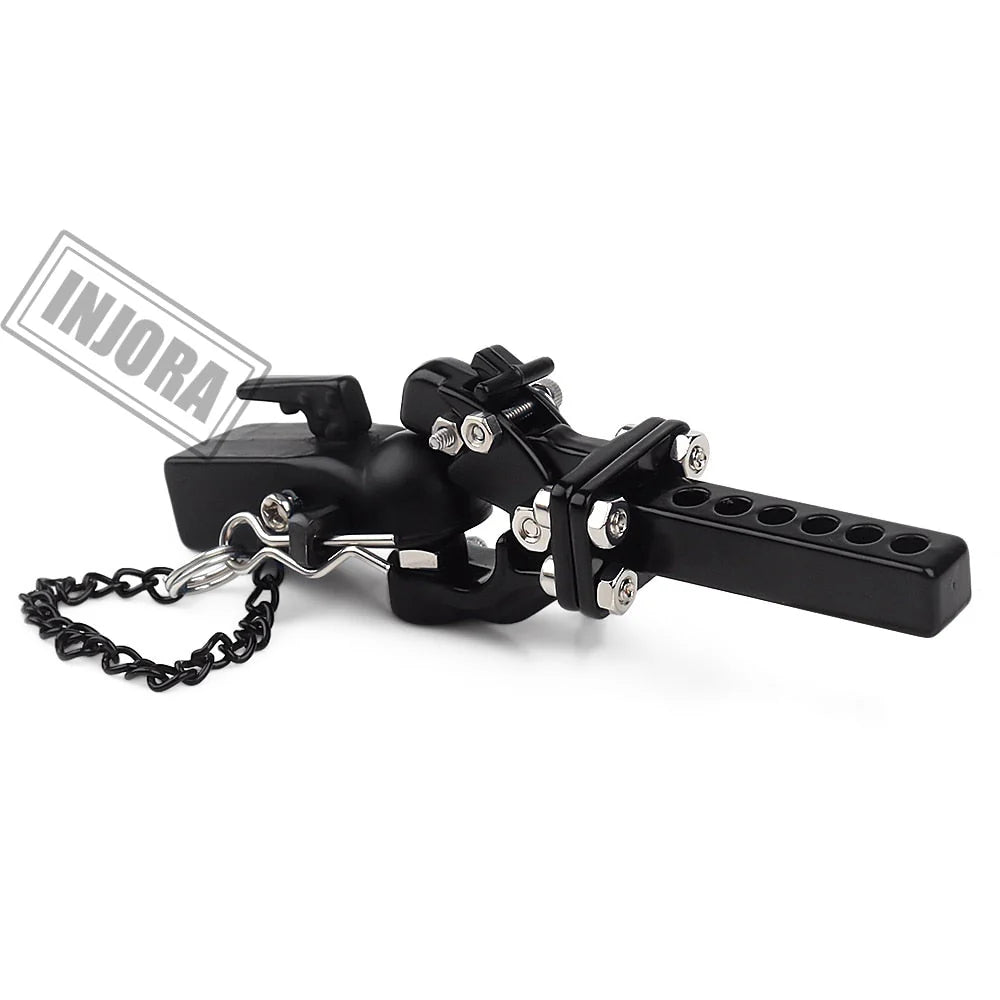 INJORA Metal Trailer Head Tow Hook Hitch Coupler for 1/10 RC Crawler