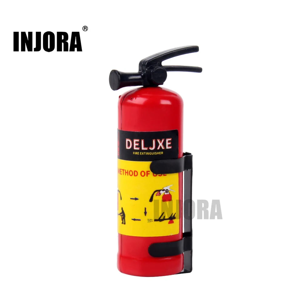INJORA Mini Plastic Fire Extinguisher with Sticker, Scale Accessories for 1/10 RC Crawler