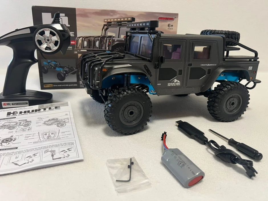JJRC Q121 H1 HURTLE 1/12 2.4G 4WD Crawler RC Car Vehicle Models Full Porprotional Control - Grey