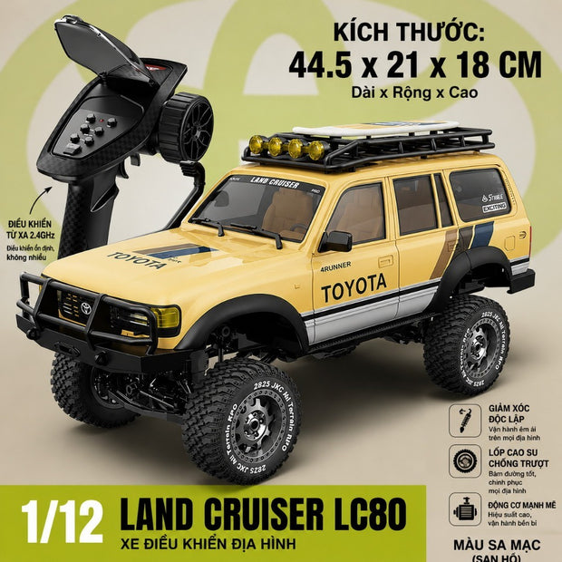 JXC 1/12 LC80 Licensed RC Rock Crawler – 4WD 2.4GHz Off-Road Truck (JXC5826)